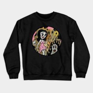 Molly and the Wand A Vintage Creepy  Rubber Hose cartoon Graphic Crewneck Sweatshirt